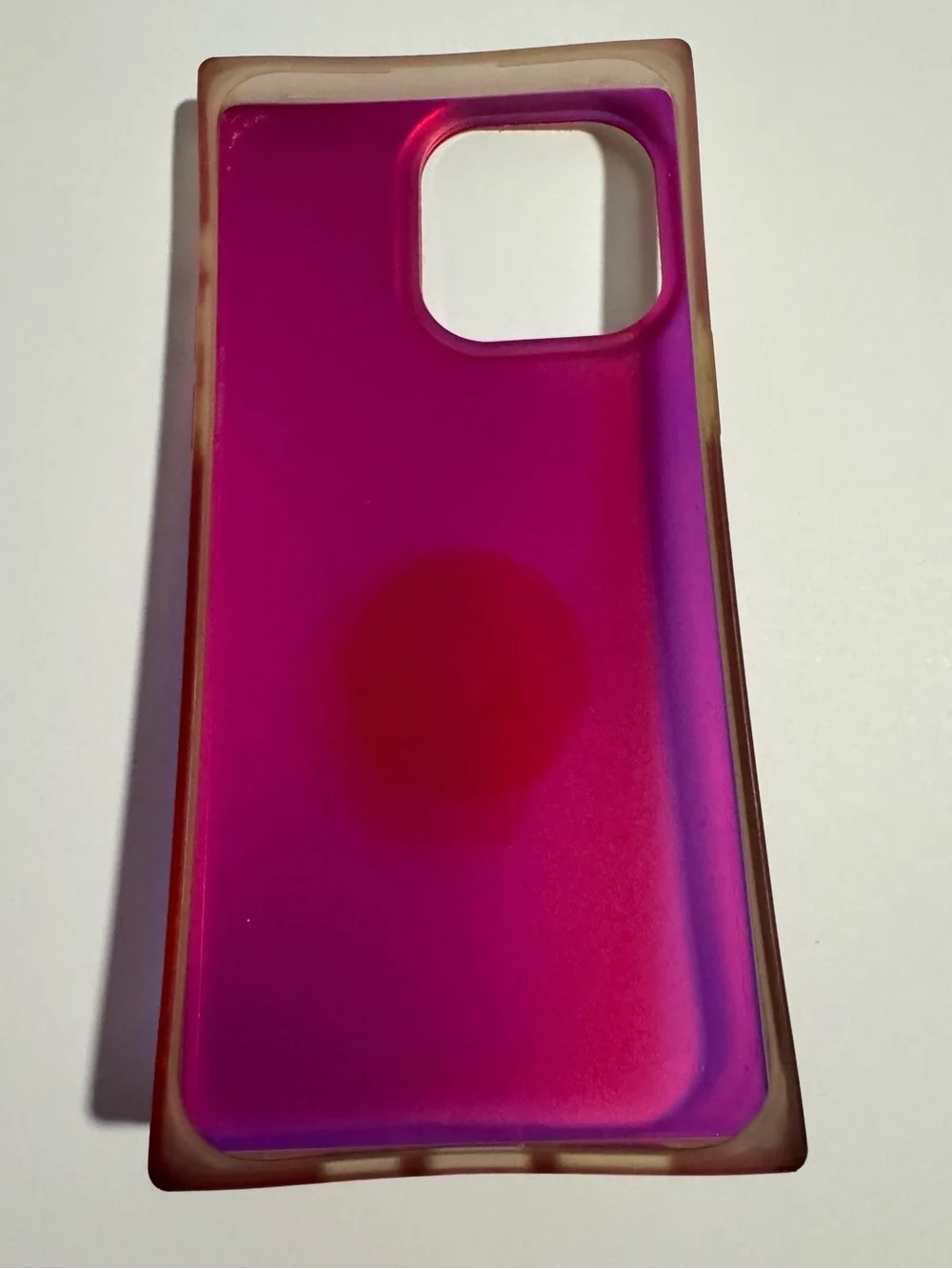 Gradient Purple-Orange Phone Case with Built-In Ring Holder. iPhone 15 Pro Max